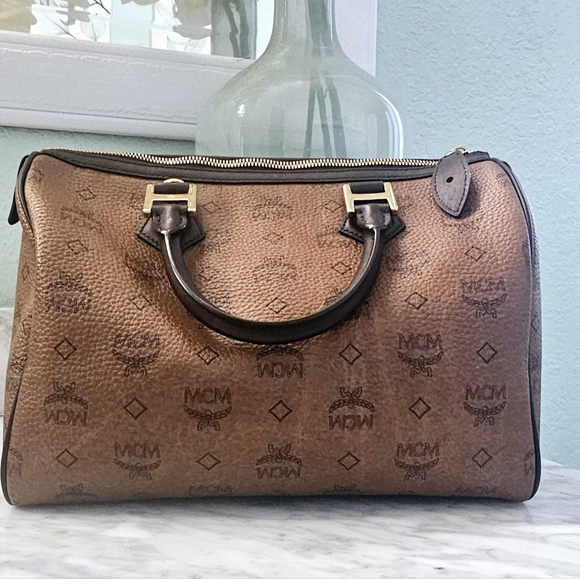 MCM Brown Satchel Bag - Picture 4 of 14